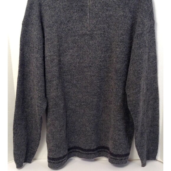 Vtg Woolrich Sweater Men L Gray Wool Blend Hand Framed Pullover Knit Grandpa - Picture 5 of 12